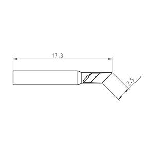 Weller RTP 025 K MS Soldeerpunt Mespunt 45° Grootte soldeerpunt 2.5 mm Lengte soldeerpunt: 17.3 mm Inhoud: 1 stuk(s)