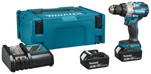 Makita DHP489RTJ | 18 V Klopboor-/schroefmachine 5,0 Ah accu (2 st), snellader, in Mbox