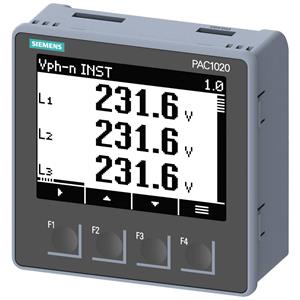 Siemens 7KM1020-0BA01-1DA0 SENTRON Power Monitoring PAC1020, Fronteinbau, 400/230 V, 5 A, 85-276V AC