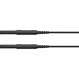 Schützinger HSPL 8568 / AWG16 / 50 / SW Veiligheidsmeetsnoer [Stekker 4 mm - Stekker 4 mm] Zwart 1 stuk(s)