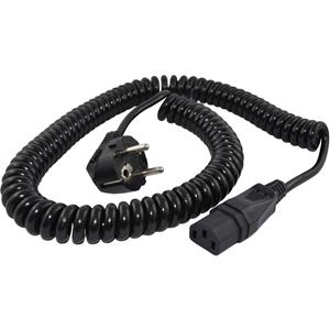 HAWA R6502 Kaltgeräte Anschlusskabel Schwarz 1.6m Spiralkabel