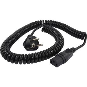 HAWA R6503 Kaltgeräte Anschlusskabel Schwarz 2.3m Spiralkabel
