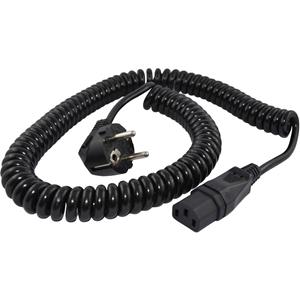 HAWA R6504 Kaltgeräte Anschlusskabel Schwarz 3.8m Spiralkabel