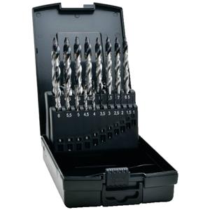 Exact 74961 TIAIN-TIP Spiralbohrer-Set 1 mm, 1.5 mm, 2 mm, 2.5 mm, 3 mm, 3.5 mm, 4 mm, 4.5 mm, 5 mm,
