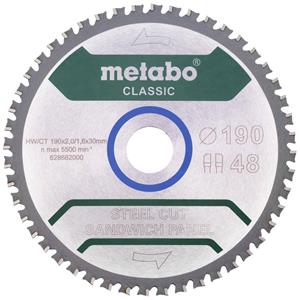 Metabo 628682000 Kreissägeblatt 190 x 30mm Zähneanzahl: 48 1St.
