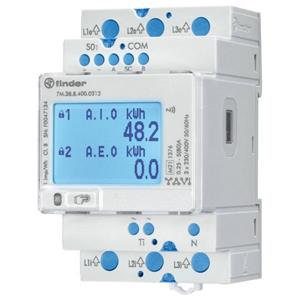 Finder 7M.38.8.400.0212 kWh-meter 3-fasen Digitaal 80 A 1 stuk(s)