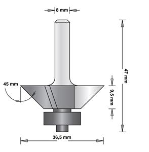 Hikoki 8 MM KANTENFREES 36.5X47X45