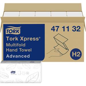 TORK Xpress Multifold-Handtücher Weiß H2, 2-lagig, 20 x 190 Blatt, 471132 471132
