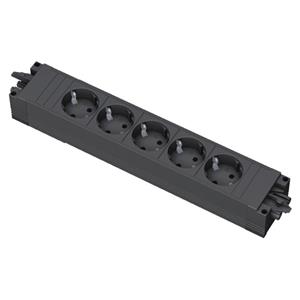 Bach step base 5xSchuko 3 GST18 bk (906.18821) - Bachmann