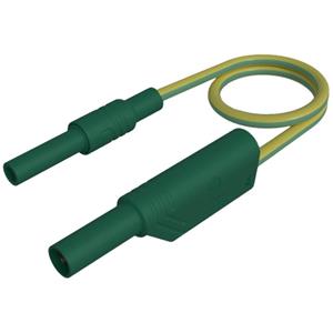 skshirschmann SKS Hirschmann MAL S WS-B 25/2,5 gelb/grün Sicherheits-Messleitung [4mm Sicherheits-Stecker - 4mm S