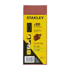 Stanley Schuurstroken Vlakschuurmachine Sta31338-qz 93x2300mm Assorti 20 Stuks