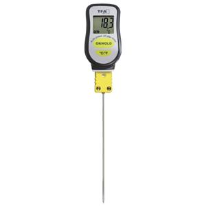 TFA Dostmann Insteekthermometer Meetbereik temperatuur -20 tot 300 °C Sensortype K Binnen enkele seconden, Met starre sensor