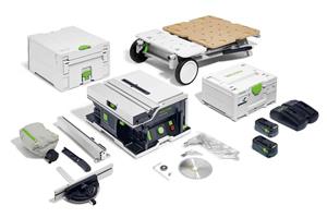 Festool CSC SYS 50 EBI-Set Accu Tafelcirkelzaag 2x18V 5.0Ah met Onderstel - 577379