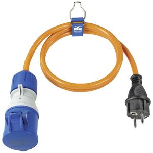 asschwabe AS Schwabe 62434 Strom Adapterkabel 16A Orange 1.5m