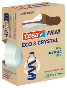 Tesa ECO & CRYSTAL 59032-00000-00 film film Eco & Crystal Transparant (l x b) 10 m x 19 mm 1 stuk(s)