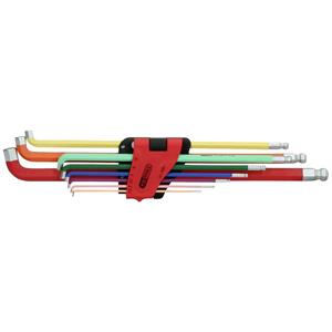 kstools KS Tools 151.4560 Inbus Haakse schroevendraaierset 1.5 mm, 2 mm, 2.5 mm, 3 mm, 4 mm, 5 mm, 6 mm, 8 mm, 10 mm 9-delig