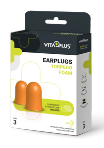 Vitaplus Earplugs Torpedo Foam