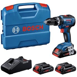 boschprofessional Bosch Professional GSB 18V-55 0615A5002V Akku-Bohrschrauber 18V Li-Ion inkl. 3. Akku, inkl. Ladeger�