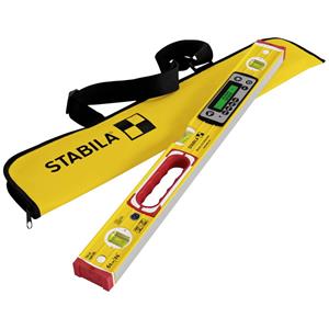 Stabila TECH 196 DL 19829 Digitale Wasserwaage mit Rutschstopper, inkl. Tasche 61cm 0.5 mm/m