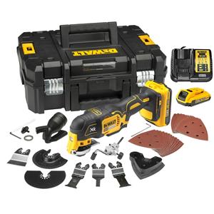 DeWALT DCS355D2 18V Li-Ion Accu Multitool Set (2x 2.0Ah Accu) + 35 Delige Accessoireset In Koffer - Koolborstelloos