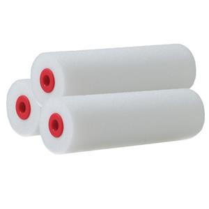 Sorex Schuim verfroller2/lakrollers - 6x - wit - 2,5 x 10 cm - schilderen van hout/gips -