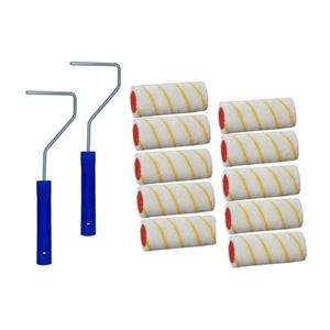 Benson 10x verfrollers / vachtrollers incl 2 rollerbeugels 10 cm -