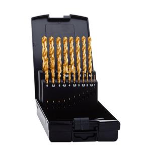 exact HSS Metall-Spiralbohrer-Set 19teilig geschliffen, TiN DIN 338 Zylinderschaft 1 Set