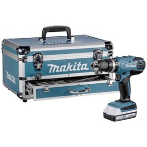 Makita HP488D009 Accu-klopboor/schroefmachine 2 snelheden Incl. 2 accus, Incl. lader, Incl. koffer, Incl. accessoires