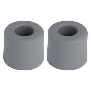 Deltafix Deurbuffer - 2x - deurstopper - grijs - rubber - 30 x 25 mm - schroefbevestiging -