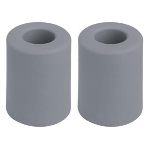 Deltafix Deurbuffer - 2x - deurstopper - grijs - rubber - 50 x 35 mm - schroefbevestiging -