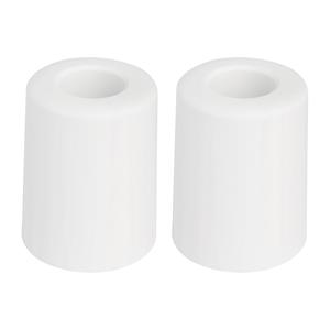 Deltafix Deurbuffer - 2x - deurstopper - wit - rubber - 50 x 35 mm - schroefbevestiging -