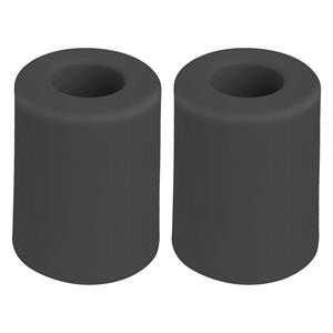 Deltafix Deurbuffer - 2x - deurstopper - zwart - rubber - 50 x 35 mm - schroefbevestiging -