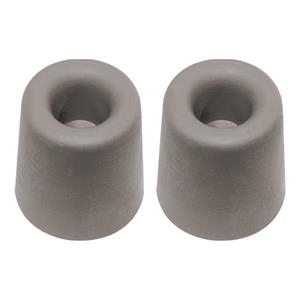 QlinQ Deurbuffer - 2x - deurstopper - grijs - rubber - 30 x 25 mm - schroefbevestiging -