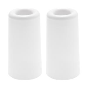 Deltafix Deurbuffer - 2x - deurstopper - wit - rubber - 75 x mm - schroefbevestiging -