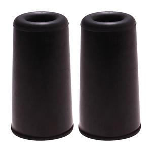 Deltafix Deurbuffer - 2x - deurstopper - zwart - rubber - 75 x mm - schroefbevestiging -