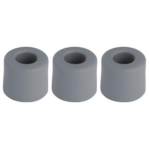 Deltafix Deurbuffer - 3x - deurstopper - grijs - rubber - 30 x 25 mm - schroefbevestiging -