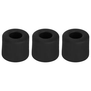 Deltafix Deurbuffer - 3x - deurstopper - zwart - rubber - 30 x 25 mm - schroefbevestiging -