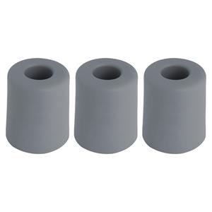 Deltafix Deurbuffer - 3x - deurstopper - grijs - rubber - 35 x 30 mm - schroefbevestiging -