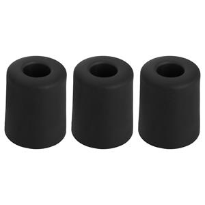 Deltafix Deurbuffer - 3x - deurstopper - zwart - rubber - 35 x 30 mm - schroefbevestiging -