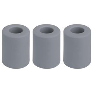 Deltafix Deurbuffer - 3x - deurstopper - grijs - rubber - 50 x 35 mm - schroefbevestiging -