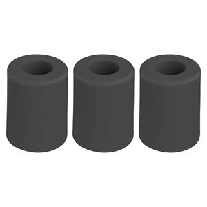 Deltafix Deurbuffer - 3x - deurstopper - zwart - rubber - 50 x 35 mm - schroefbevestiging -