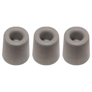 QlinQ Deurbuffer - 3x - deurstopper - grijs - rubber - 30 x 25 mm - schroefbevestiging -