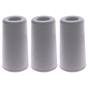 Deltafix Deurbuffer - 3x - deurstopper - grijs - rubber - 75 x mm - schroefbevestiging -