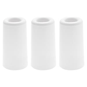 Deltafix Deurbuffer - 3x - deurstopper - wit - rubber - 75 x mm - schroefbevestiging -