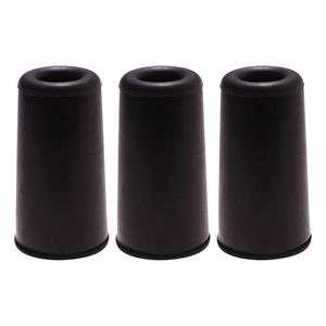 Deltafix Deurbuffer - 3x - deurstopper - zwart - rubber - 75 x mm - schroefbevestiging -