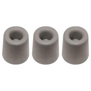 QlinQ Deurbuffer - 3x - deurstopper - grijs - rubber - 35 x 30 mm - schroefbevestiging -