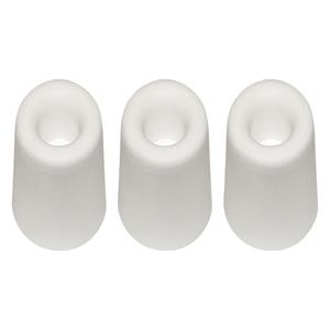 QlinQ Deurbuffer - 3x - deurstopper - wit - rubber - 35 x 30 mm - schroefbevestiging -