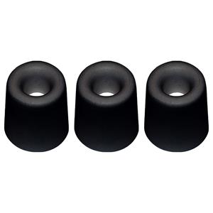 QlinQ Deurbuffer - 3x - deurstopper - zwart - rubber - 35 x 30 mm - schroefbevestiging -