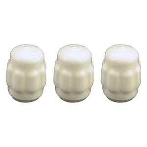 QlinQ Deurbuffer - 3x - deurstopper - wit - kunststof - 55 x mm - schroefbevestiging - afdekkap -