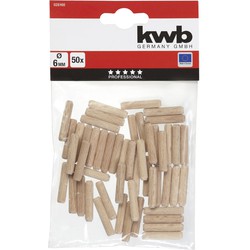 Kwb Houten deuvel 30 mm 6 mm 028160 50 stuk(s)